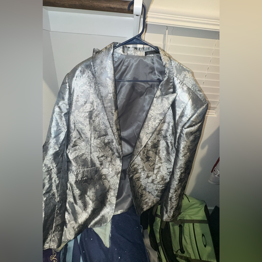 Silver Brocade Blazer